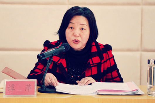 董事长谭萍作总结讲话